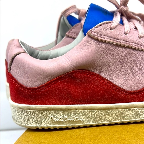 Paul Smith Powder Pink Sneakers with Blue Accents - Picture 7 of 8